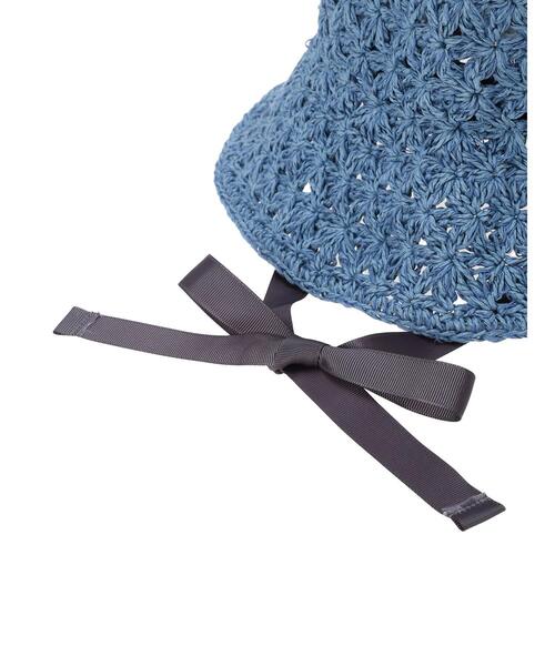 Samansa Mos2（サマンサ モスモス）の「【消臭効果】レトロフラワーハット（ハット・レディース・ブラウン/ブルー・F）」の14枚目の写真