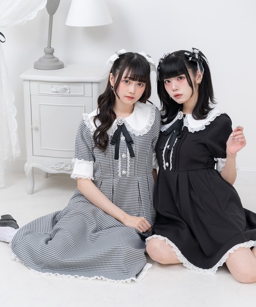 DearMyLove（ディアマイラブ）の「ご令嬢レースワンピース（ワンピース・レディース・ブラック系その他/グレー/ブラック・MEDIUM/LARGE/LL/3L）」の7枚目の写真