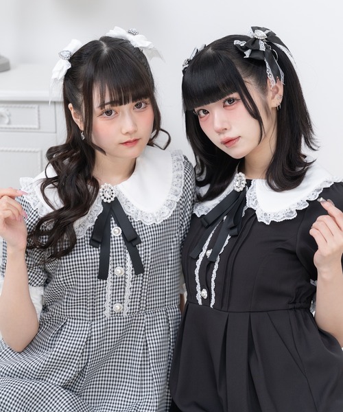 DearMyLove（ディアマイラブ）の「ご令嬢レースワンピース（ワンピース・レディース・ブラック系その他/グレー/ブラック・MEDIUM/LARGE/LL/3L）」の8枚目の写真