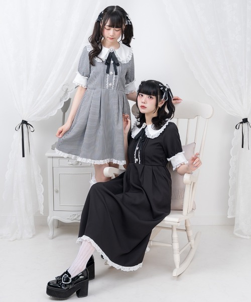 DearMyLove（ディアマイラブ）の「ご令嬢レースワンピース（ワンピース・レディース・ブラック系その他/グレー/ブラック・MEDIUM/LARGE/LL/3L）」の11枚目の写真