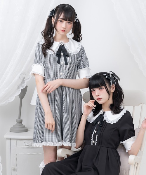 DearMyLove（ディアマイラブ）の「ご令嬢レースワンピース（ワンピース・レディース・ブラック系その他/グレー/ブラック・MEDIUM/LARGE/LL/3L）」の12枚目の写真