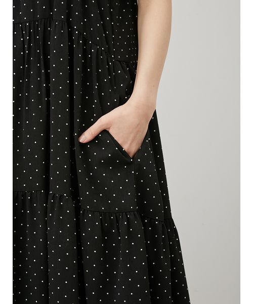 Mila Owen(ミラオーウェン)の「ダブルリボンホルターネックキャミワンピース(ワンピース・レディース・ライム/ドット/モカ・0/1)」の11枚目の写真