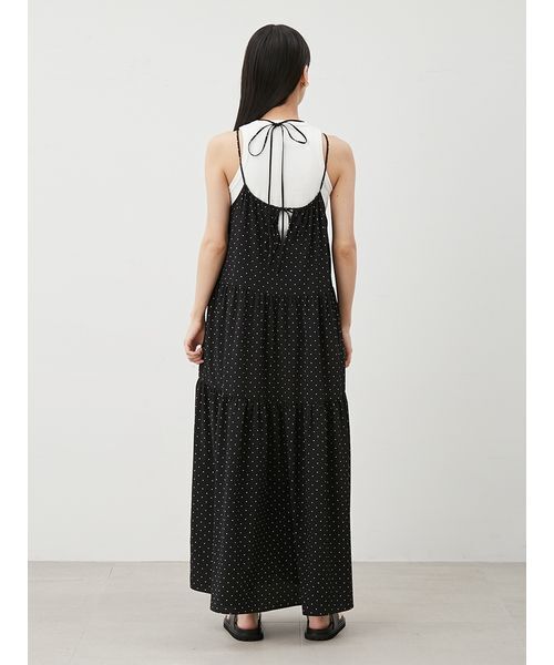 Mila Owen(ミラオーウェン)の「ダブルリボンホルターネックキャミワンピース(ワンピース・レディース・ライム/ドット/モカ・0/1)」の16枚目の写真