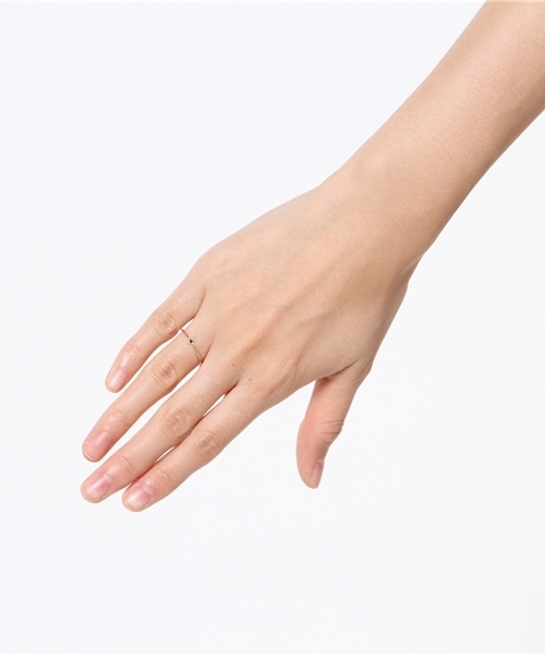 agete(アガット)の「<スタック>K10リング(10154111054)(リング・レディース・ブラック系その他・#11/#9)」の2枚目の写真