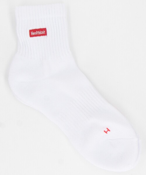 ﾜﾝﾎﾟｲﾝﾄﾛｺﾞ刺繍ｸｳｫｰﾀｰ(25.0-27.0cm対応)（ソックス/靴下