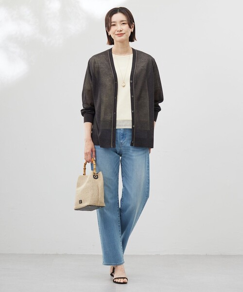 J.PRESS Ladies(J.プレス レディス)の「【洗える】スムースジャージー レース カットソー(Tシャツ/カットソー・レディース・ホワイト系/イエロー系/ピンク系/サックスブルー系/ネイビー系・SMALL)」の17枚目の写真