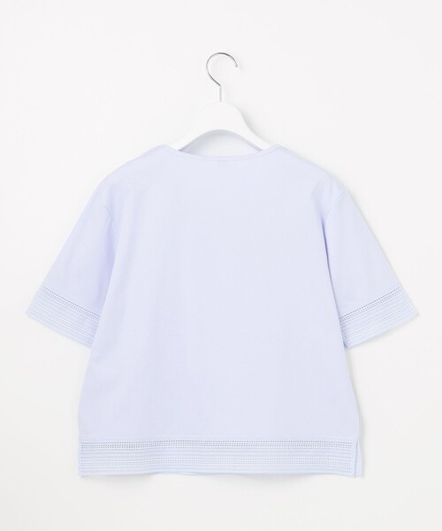 【洗える】スムースジャージー レース カットソー 洗える】スムースジャージー レース カットソー（Tシャツ