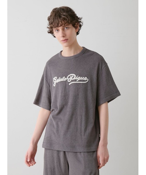 セール】【HOMME】パイルロゴ刺繍Tシャツ（ルームウェア