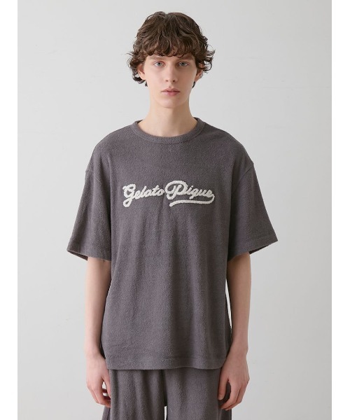 セール】【HOMME】パイルロゴ刺繍Tシャツ（ルームウェア