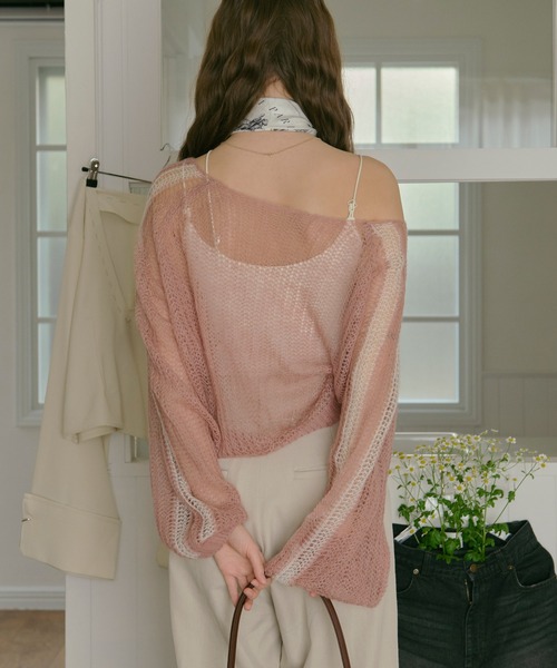 loin nuit ロワンニュイ シアーカラーニット loin nuit（ロワンニュイ）の「sheer collar knit / シアーカラー