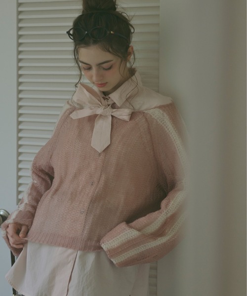 loin nuit ロワンニュイ シアーカラーニット loin nuit（ロワンニュイ）の「sheer collar knit / シアー