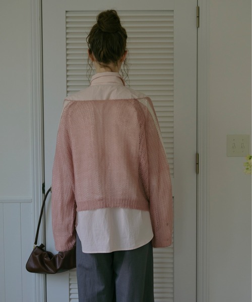 ニット セーター sheer double line knit / シアーダブルラインニット レディース sheer double line knit / シアーダブルラインニット（ニット