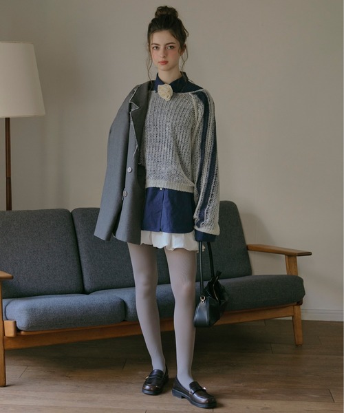 【完売】loin nuit シアーカラーニット グレー ⭐️完売品⭐️loin nuit シアーカラーニット グレー - メルカリ