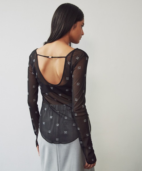 SORIN（ソリン ）の「S Motif Sheer U Neck Top（Tシャツ