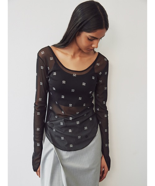 (最終値下げ)SORIN S Motif Sheer U Neck Top セール】S Motif Sheer U Neck Top(Tシャツ/カットソー