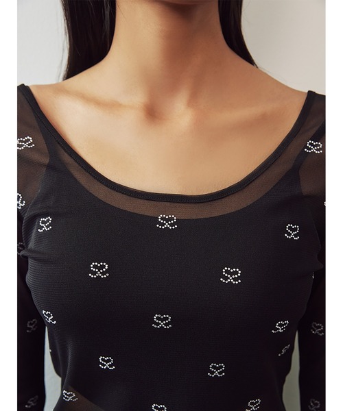 トップス SORIN S Motif Sheer U Neck Top S Motif Sheer U Neck Top（カットソー/Tシャツ）｜SORIN