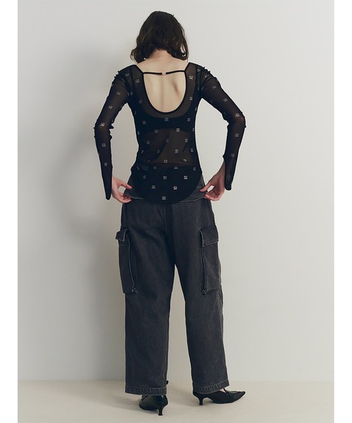 SORIN（ソリン ）の「S Motif Sheer U Neck Top（Tシャツ