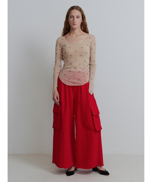 SORIN（ソリン ）の「S Motif Sheer U Neck Top（Tシャツ