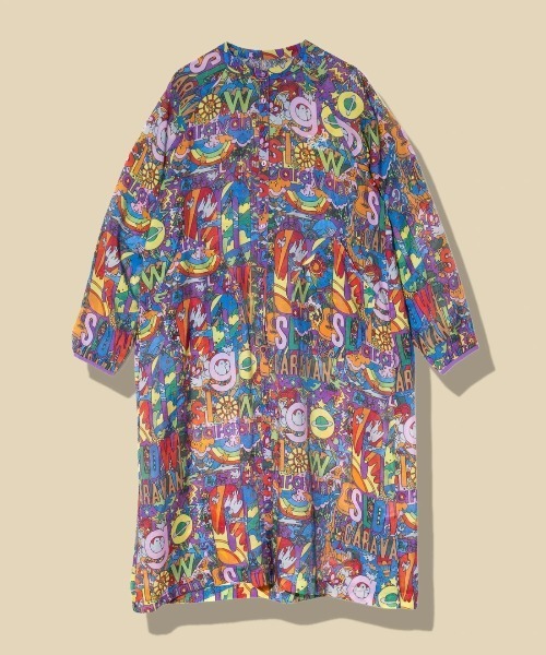 go slow caravan（ゴースローキャラバン）の「虫よけシースルーシャツワンピース W（シャツワンピース・レディース・パープル系その他/カラフル・FREE）」の2枚目の写真