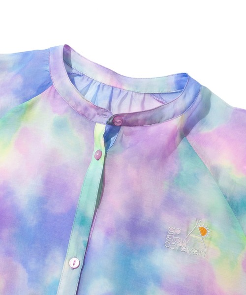 go slow caravan（ゴースローキャラバン）の「虫よけシースルーシャツワンピース W（シャツワンピース・レディース・パープル系その他/カラフル・FREE）」の4枚目の写真