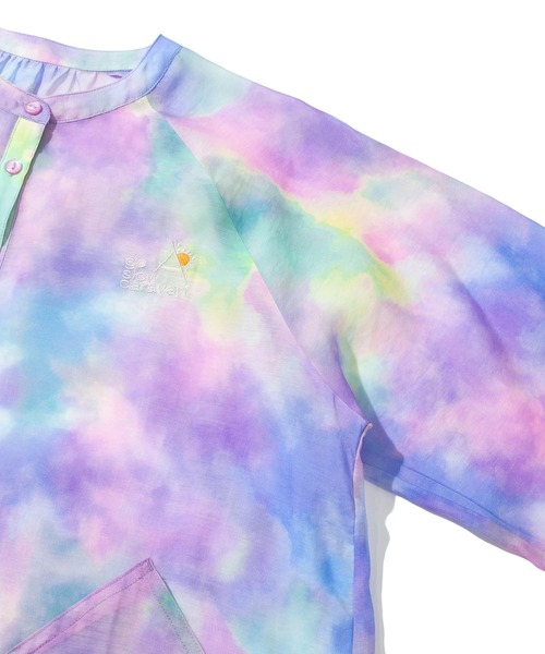 go slow caravan（ゴースローキャラバン）の「虫よけシースルーシャツワンピース W（シャツワンピース・レディース・パープル系その他/カラフル・FREE）」の5枚目の写真