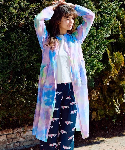 go slow caravan（ゴースローキャラバン）の「虫よけシースルーシャツワンピース W（シャツワンピース・レディース・パープル系その他/カラフル・FREE）」の12枚目の写真