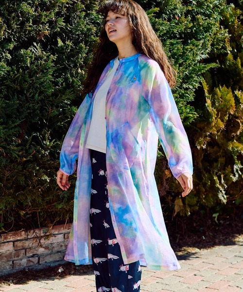 go slow caravan（ゴースローキャラバン）の「虫よけシースルーシャツワンピース W（シャツワンピース・レディース・パープル系その他/カラフル・FREE）」の15枚目の写真