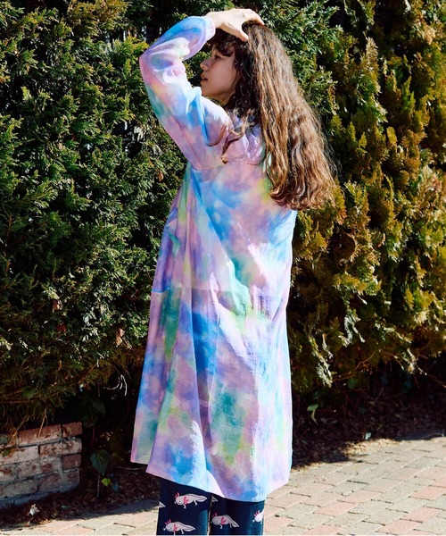 go slow caravan（ゴースローキャラバン）の「虫よけシースルーシャツワンピース W（シャツワンピース・レディース・パープル系その他/カラフル・FREE）」の16枚目の写真