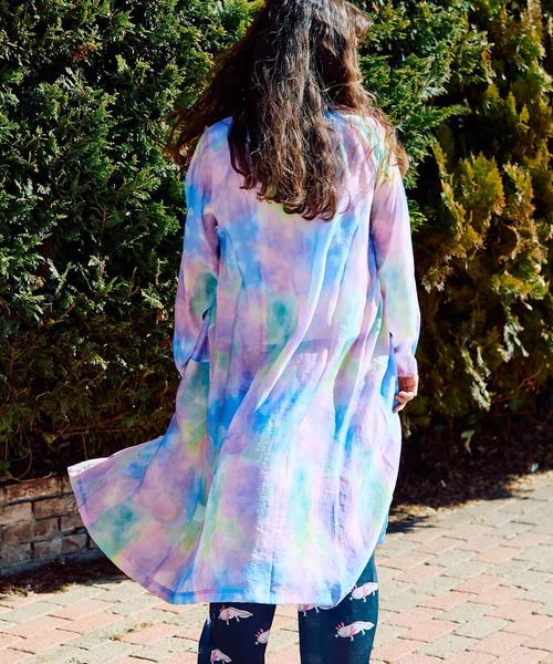 go slow caravan（ゴースローキャラバン）の「虫よけシースルーシャツワンピース W（シャツワンピース・レディース・パープル系その他/カラフル・FREE）」の17枚目の写真