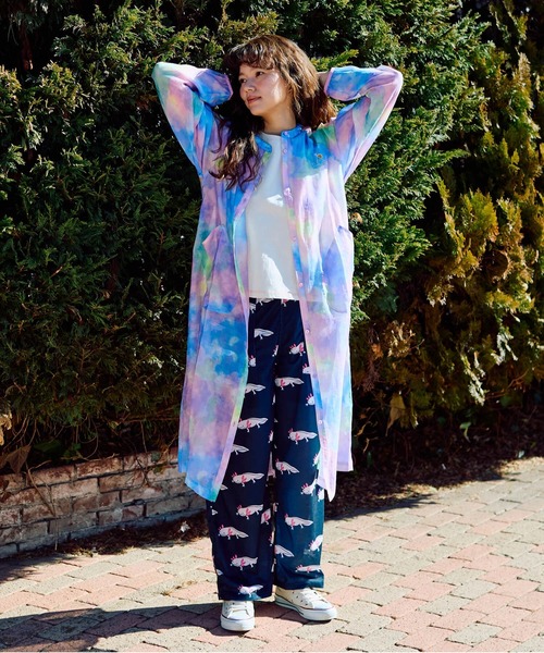 go slow caravan（ゴースローキャラバン）の「虫よけシースルーシャツワンピース W（シャツワンピース・レディース・パープル系その他/カラフル・FREE）」の18枚目の写真