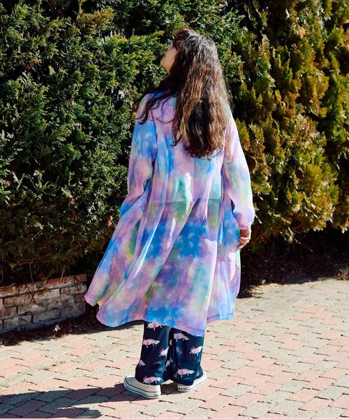 go slow caravan（ゴースローキャラバン）の「虫よけシースルーシャツワンピース W（シャツワンピース・レディース・パープル系その他/カラフル・FREE）」の20枚目の写真