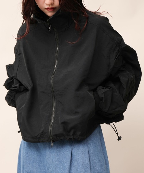 aimoha(アイモハ)の「ボリューム袖MA-1(MA-1・レディース・カーキ/ブラック/アイボリー・FREE)」の2枚目の写真