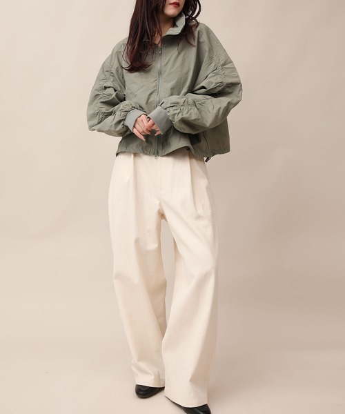 aimoha(アイモハ)の「ボリューム袖MA-1(MA-1・レディース・カーキ/ブラック/アイボリー・FREE)」の7枚目の写真