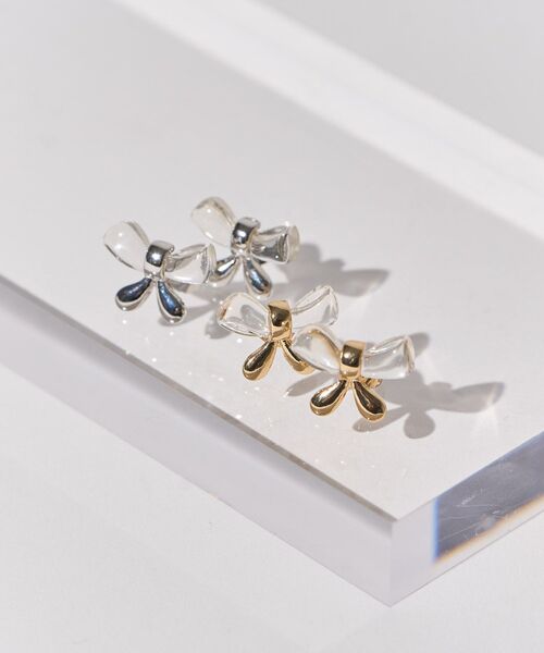 セール】クリアメタルリボンピアス（ピアス（両耳用））｜AMERICAN