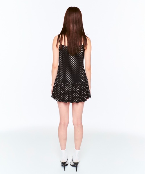 FEKETE（フェケテ）の「POLKA DOT CAMI DRESS (SCARF SET) / ドットキャミワンピース&スカーフ（ワンピース・レディース・アイボリー/ブラック・SMALL/MEDIUM/LARGE）」の4枚目の写真
