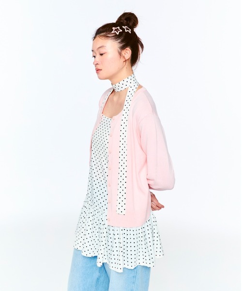 FEKETE（フェケテ）の「POLKA DOT CAMI DRESS (SCARF SET) / ドットキャミワンピース&スカーフ（ワンピース・レディース・アイボリー/ブラック・SMALL/MEDIUM/LARGE）」の19枚目の写真