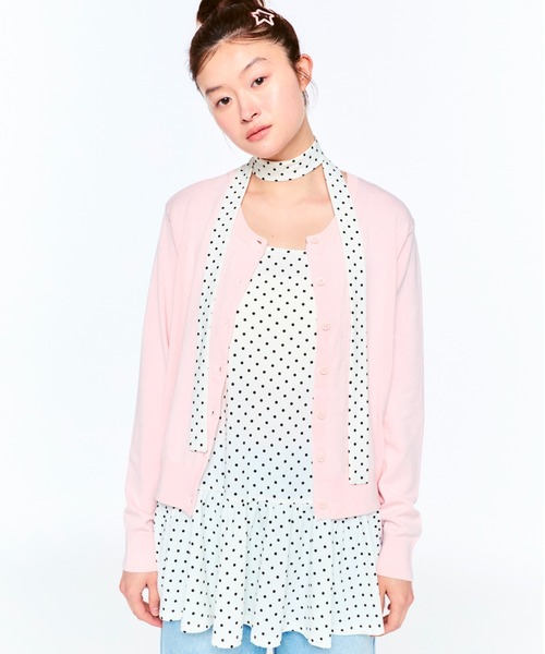 FEKETE（フェケテ）の「POLKA DOT CAMI DRESS (SCARF SET) / ドットキャミワンピース&スカーフ（ワンピース・レディース・アイボリー/ブラック・SMALL/MEDIUM/LARGE）」の20枚目の写真