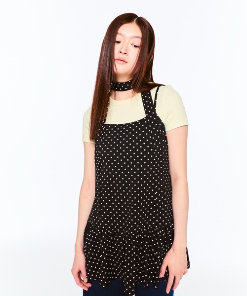 FEKETE（フェケテ）の「POLKA DOT CAMI DRESS (SCARF SET) / ドットキャミワンピース&スカーフ（ワンピース・レディース・アイボリー/ブラック・SMALL/MEDIUM/LARGE）」の11枚目の写真