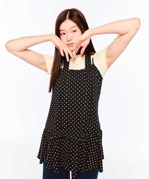 FEKETE（フェケテ）の「POLKA DOT CAMI DRESS (SCARF SET) / ドットキャミワンピース&スカーフ（ワンピース・レディース・アイボリー/ブラック・SMALL/MEDIUM/LARGE）」の12枚目の写真