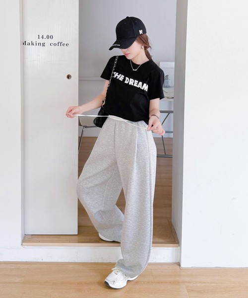 by LEGNA(バイレグナ)の「ダブルウエストカーブパンツ(その他パンツ・レディース・チャコール/ブラック/グレイッシュベージュ/杢グレー・SMALL/MEDIUM/LARGE)」の9枚目の写真