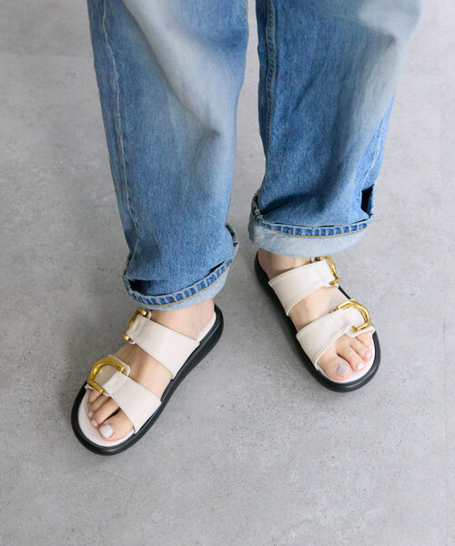 完売【定価¥23100】sum1 style 本革　バックルベルトサンダル 完売【定価¥23100】sum1 style 本革 バックルベルトサンダル