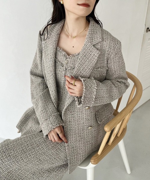 セール】【Cherie chuu】ツイードジャケット（テーラードジャケット