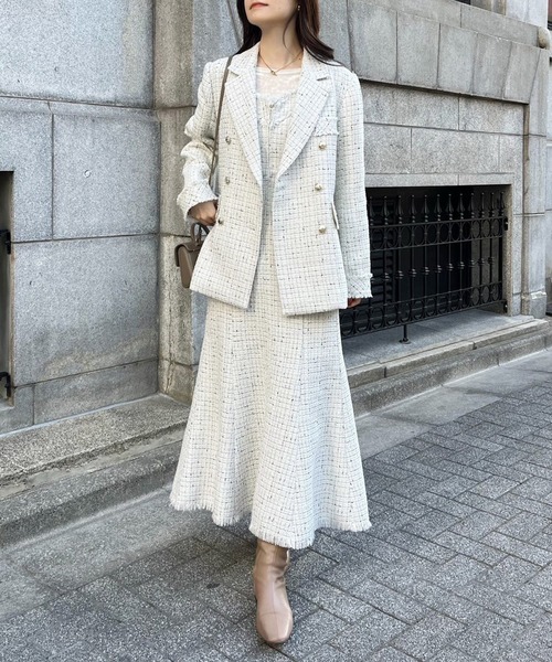 セール】【Cherie chuu】ツイードジャケット（テーラードジャケット