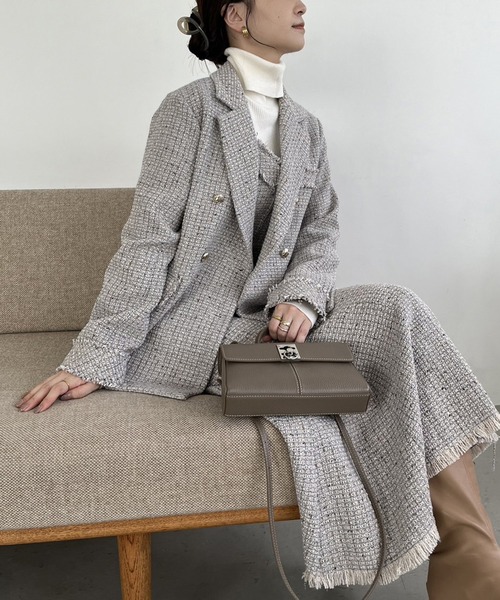 セール】【Cherie chuu】ツイードジャケット（テーラードジャケット