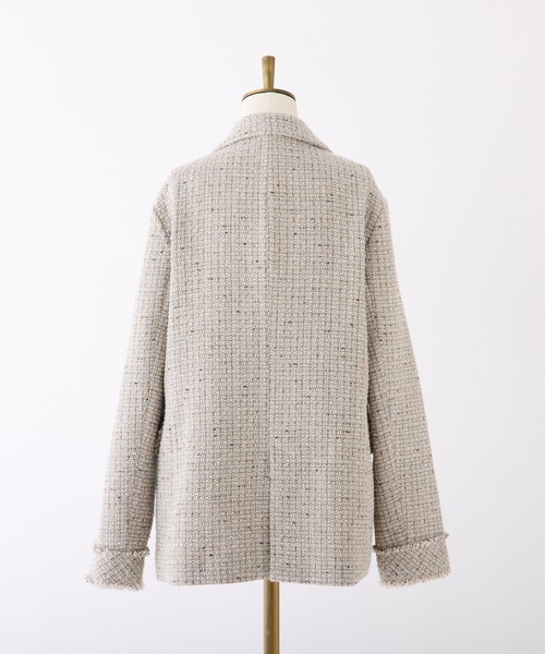 lalala♡CARLA ピオニーツイードジャケット　新品 完売♡CARLA ピオニーツイードジャケット サイズ1 ツイードジャケット