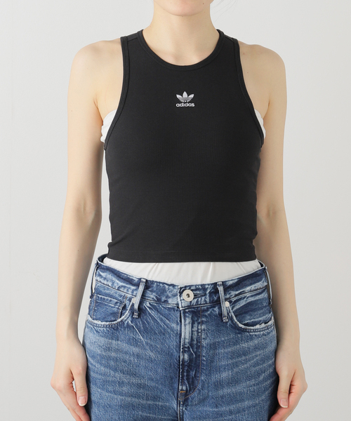 JOINT WORKS（ジョイントワークス）の「adidas/アディダスESS RIB TANK（タンクトップ・レディース・ブラウン/ホワイト/ブラック・MEDIUM）」の5枚目の写真