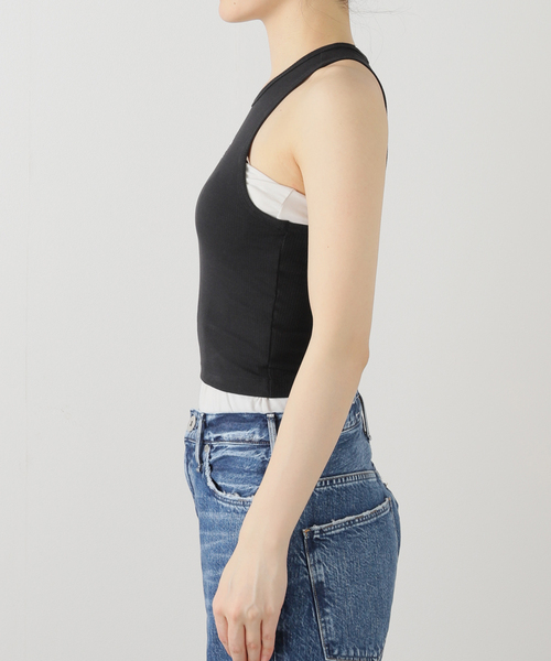 JOINT WORKS（ジョイントワークス）の「adidas/アディダスESS RIB TANK（タンクトップ・レディース・ブラウン/ホワイト/ブラック・MEDIUM）」の8枚目の写真