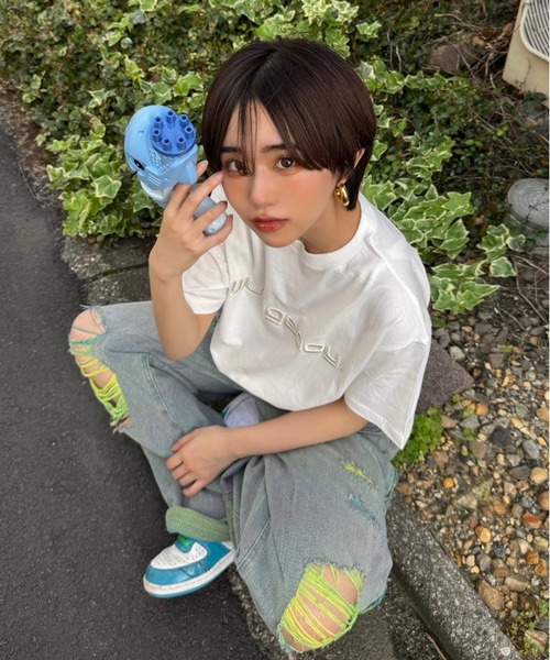 WudgeBoy（ワッジボーイ）の「OG logo T shirt（Tシャツ/カットソー・メンズ・ネイビー/ブラック/ブラウン/ホワイト/グリーン系・MEDIUM/LARGE）」の2枚目の写真