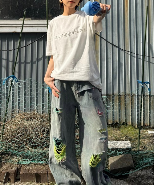 WudgeBoy（ワッジボーイ）の「OG logo T shirt（Tシャツ/カットソー・メンズ・ネイビー/ブラック/ブラウン/ホワイト/グリーン系・MEDIUM/LARGE）」の9枚目の写真