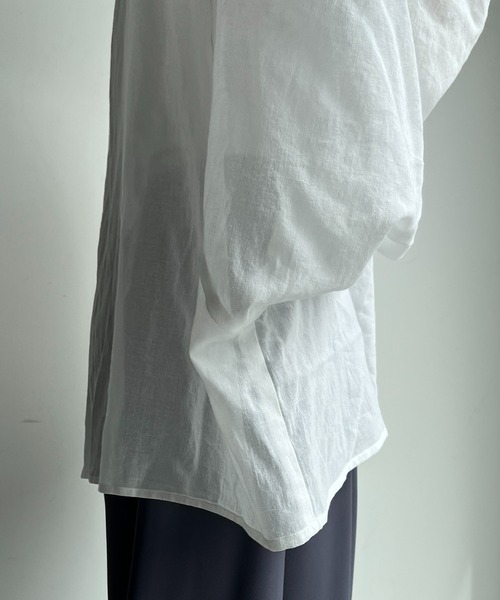 DouDou（ドゥドゥ）の「ネックアレンジデザインブラウス（シャツ/ブラウス・レディース・オフホワイト/グレー/ブラック・FREE）」の22枚目の写真